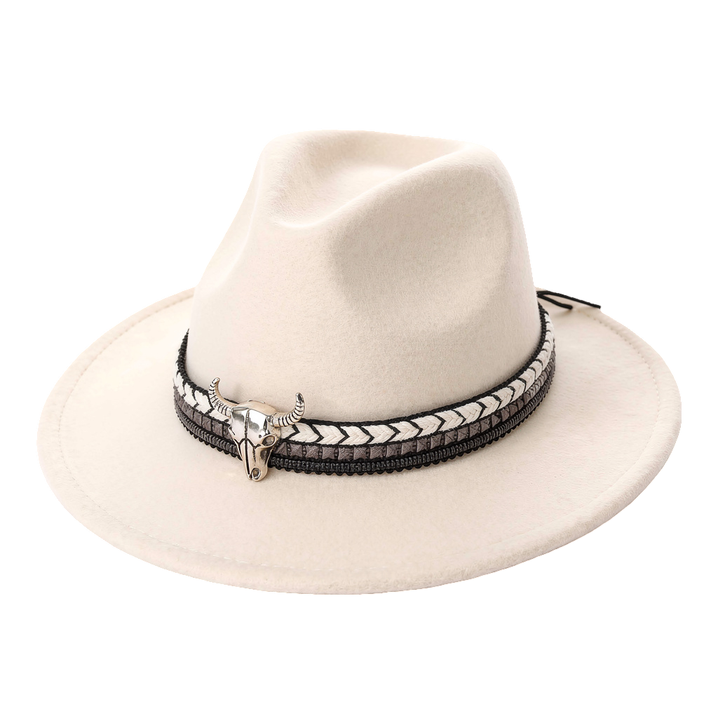White Fedora Hat