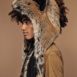 Fur Hood in Leopard Print with Ears – Wild Style