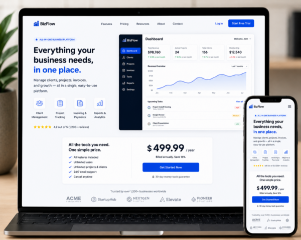 1 Year – Your Brand Online. Live in 24 Hours for $499.99