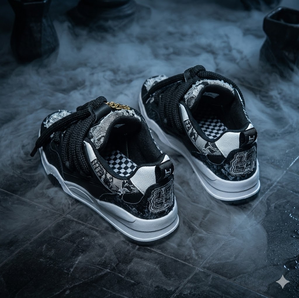 Midnight Lace & Rope Streetwear Sneakers SIZE 43 - Image 2
