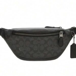 Coach Black & Gray PVC and Leather Belt Bag – CW369QBMI5