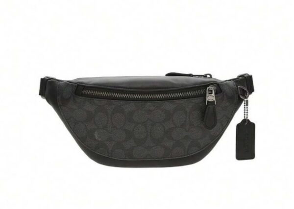 Coach Black & Gray PVC and Leather Belt Bag – CW369QBMI5